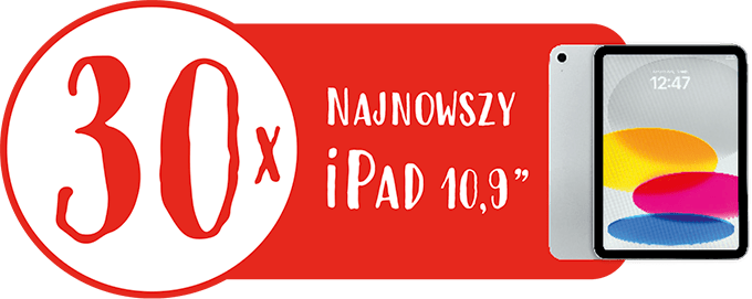 30 × najnoszy iPad 10″
